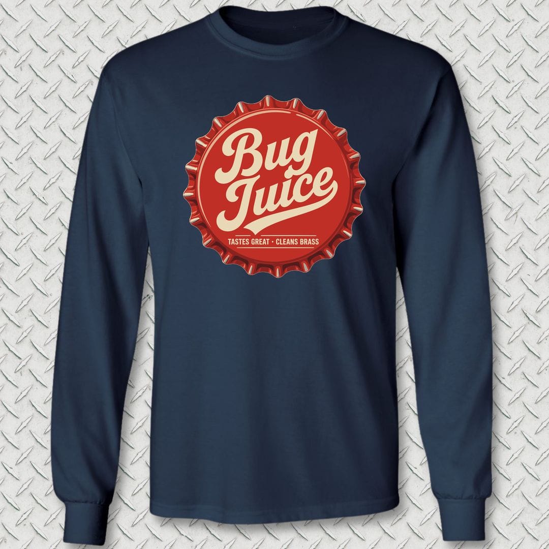 NavyHumor Long-sleeve S / Navy Bug Juice Bottle Cap Long Sleeve Tee