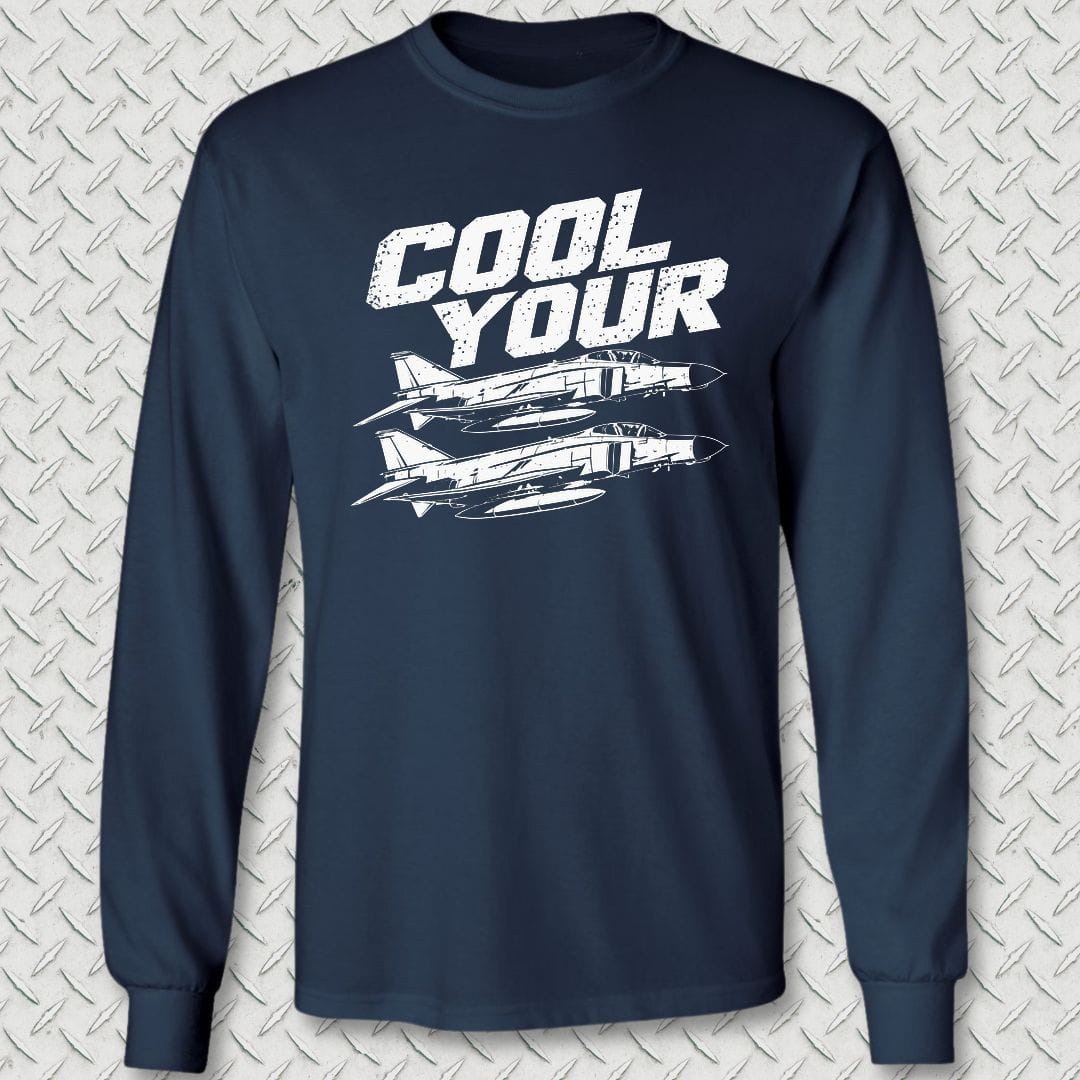 NavyHumor Long-sleeve S / Navy Cool Your Jets Long Sleeve Tee