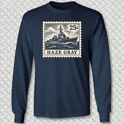 Haze Gray Stamp Long Sleeve Tee