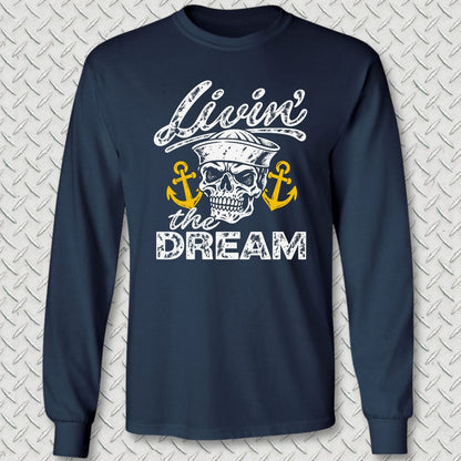 NavyHumor Long-sleeve S / Navy Livin' The Dream Long Sleeve Tee