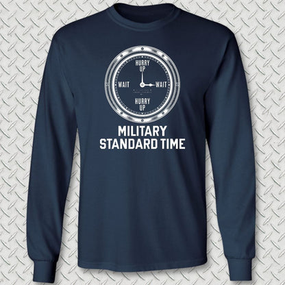 NavyHumor Long-sleeve S / Navy Military Standard Time Long Sleeve Tee