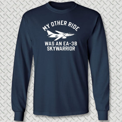 NavyHumor Long-sleeve S / Navy My Other Ride Was An EA-3B Skywarrior Long Sleeve Tee