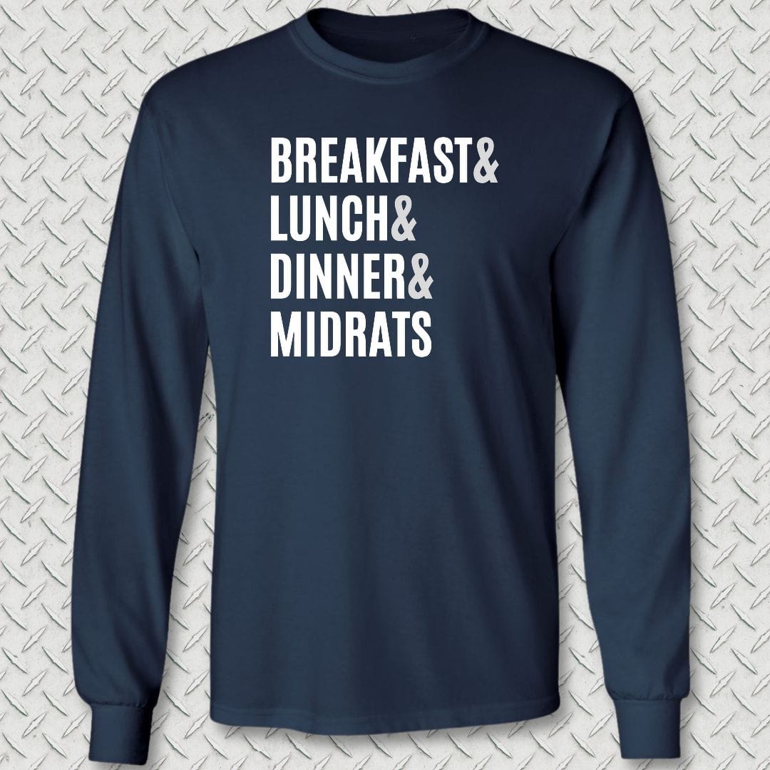 NavyHumor Long-sleeve S / Navy Navy Meals Long Sleeve Tee