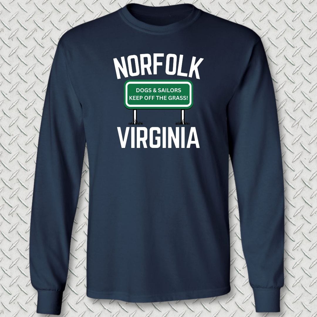 NavyHumor Long-sleeve S / Navy Norfolk, Virginia Long Sleeve Tee