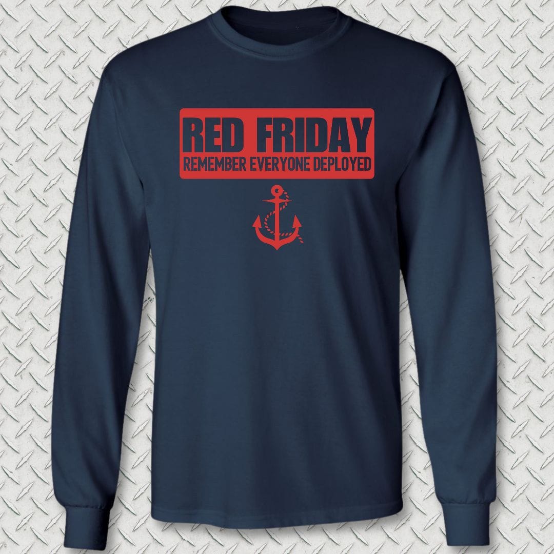 NavyHumor Long-sleeve S / Navy Red Friday Banner Long Sleeve Tee