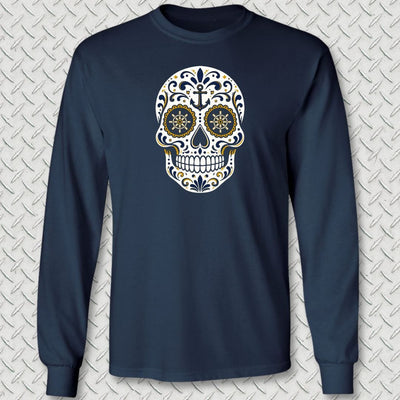 Sailor Sugar Skull Long Sleeve Tee