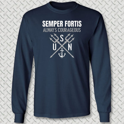 NavyHumor Long-sleeve S / Navy Semper Fortis Long Sleeve Tee