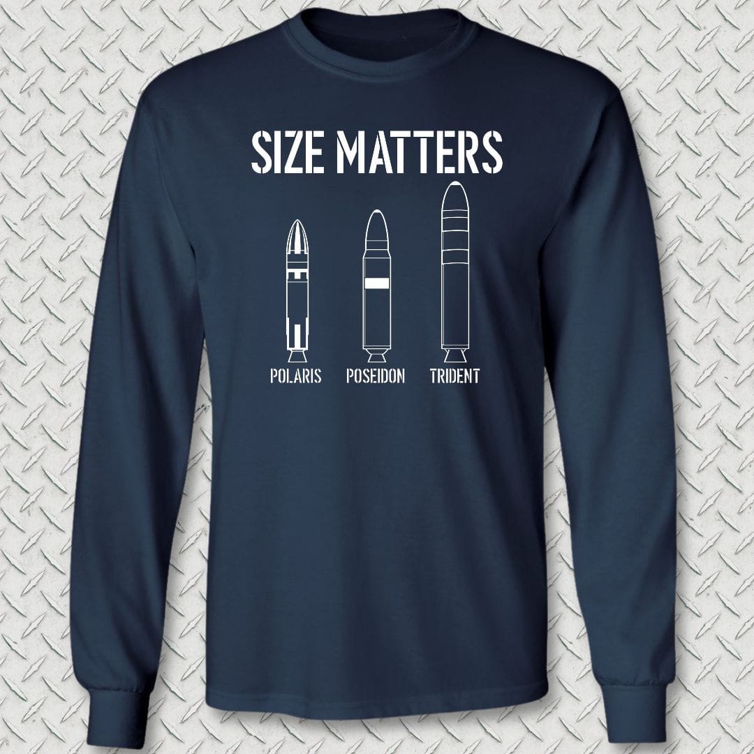 NavyHumor Long-sleeve S / Navy Size Matters - Submarine Long Sleeve Tee