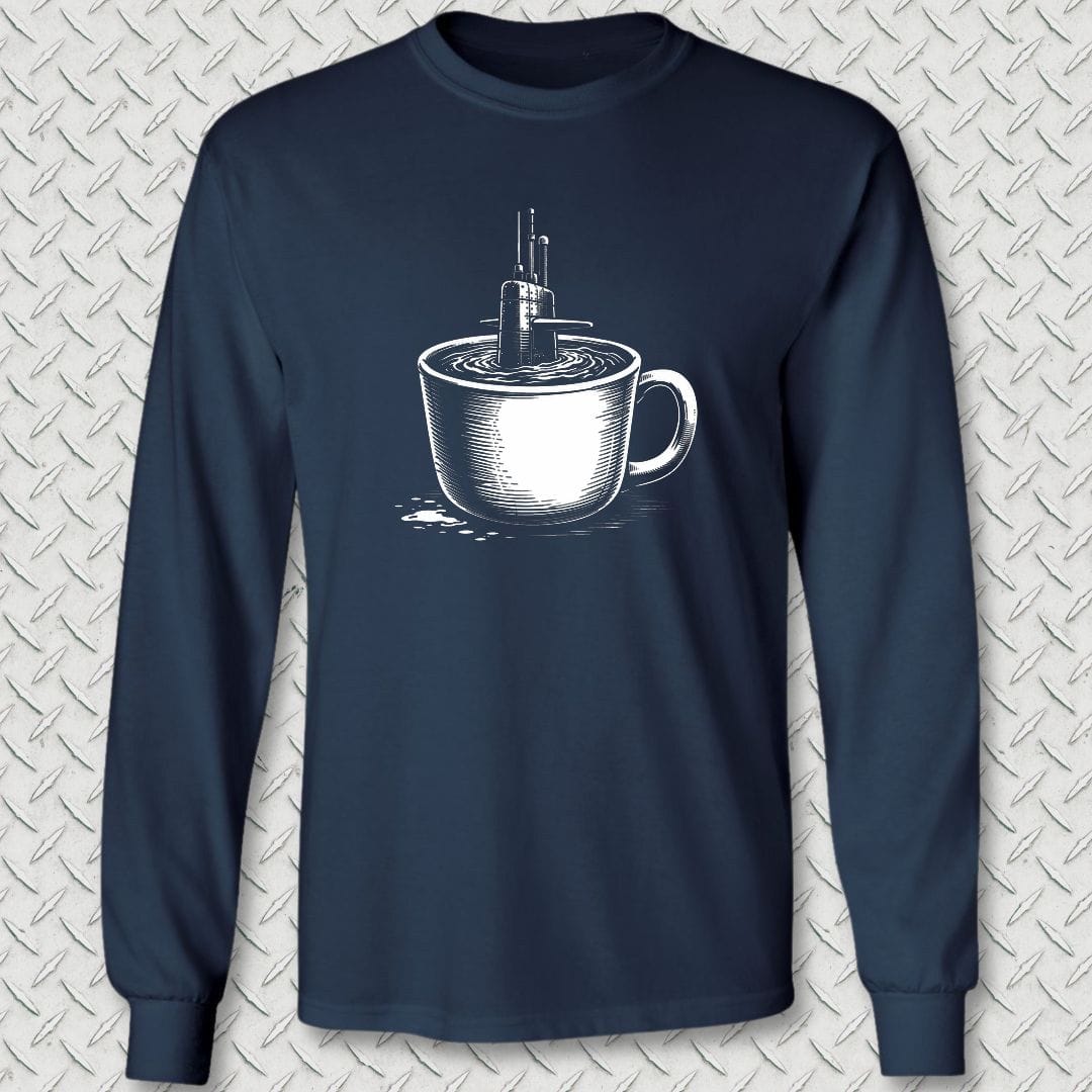 NavyHumor Long-sleeve S / Navy Sub In A Cup Long Sleeve Tee