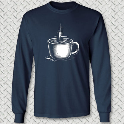 NavyHumor Long-sleeve S / Navy Sub In A Cup Long Sleeve Tee