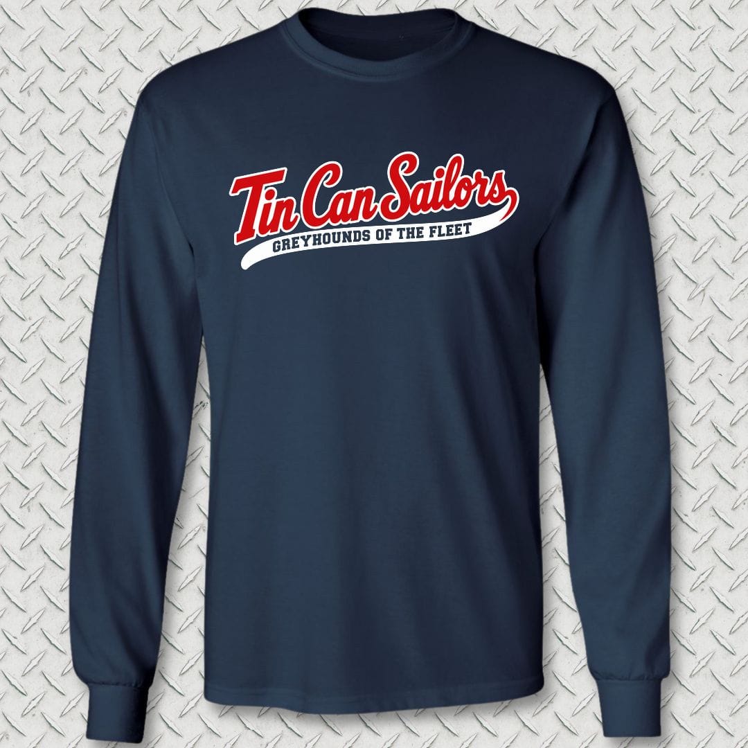 NavyHumor Long-sleeve S / Navy Tin Can Sailors - Greyhounds of the Fleet Long Sleeve Tee