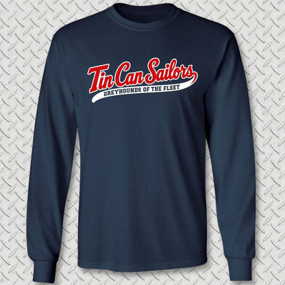 NavyHumor Long-sleeve S / Navy Tin Can Sailors - Greyhounds of the Fleet Long Sleeve Tee