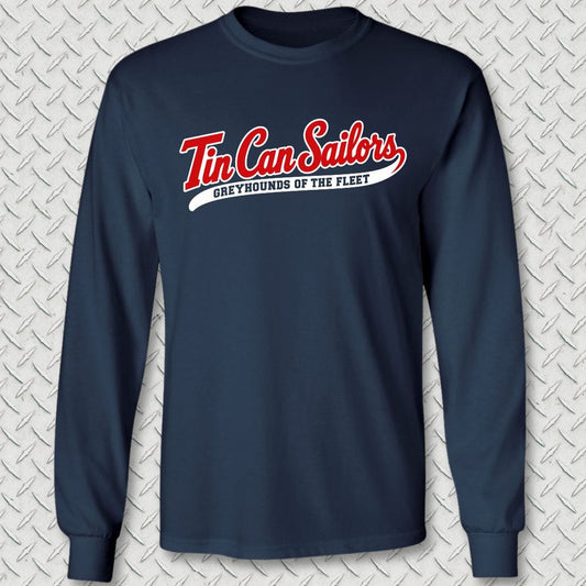 NavyHumor Long-sleeve S / Navy Tin Can Sailors - Greyhounds of the Fleet Long Sleeve Tee