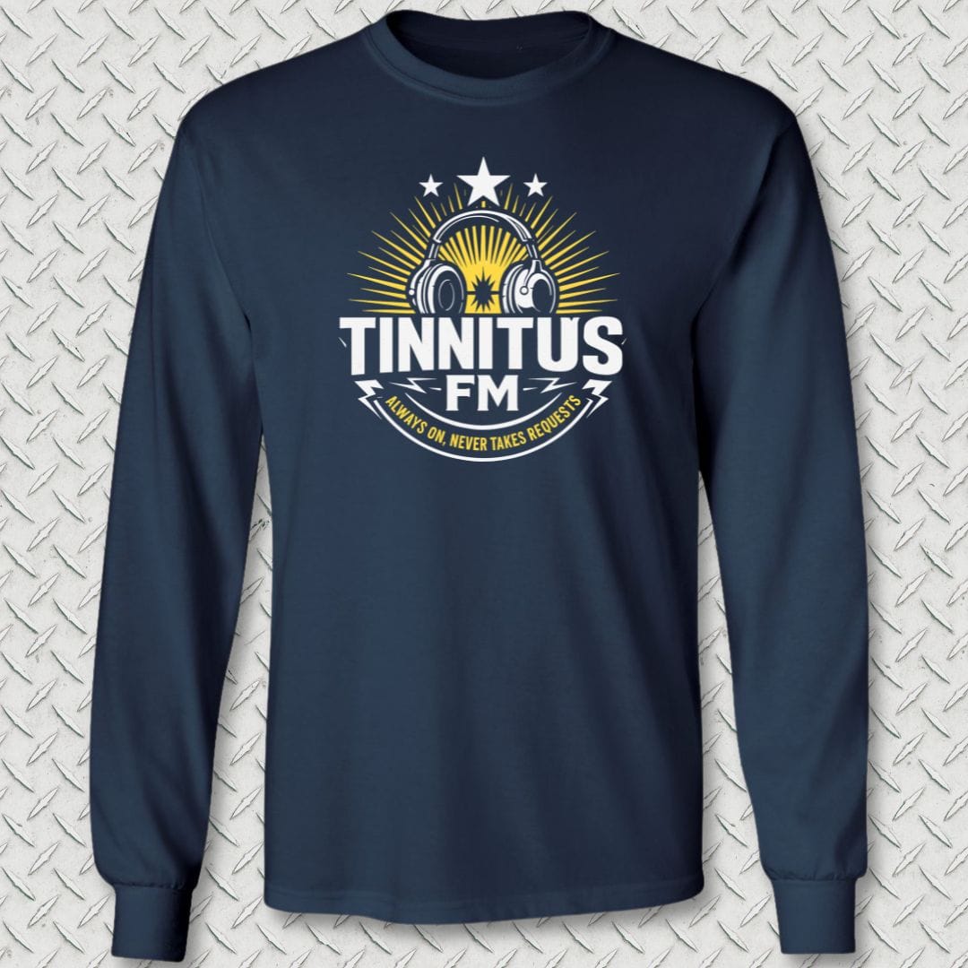 NavyHumor Long-sleeve S / Navy Tinnitus FM Long Sleeve Tee