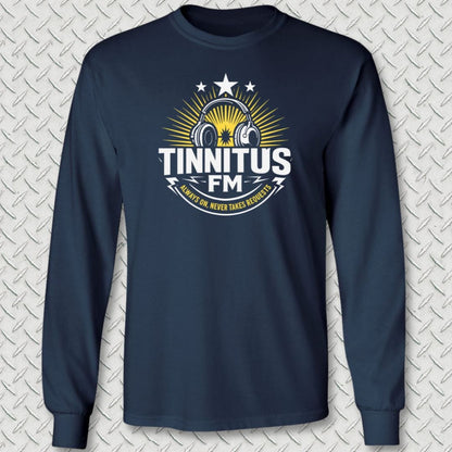 NavyHumor Long-sleeve S / Navy Tinnitus FM Long Sleeve Tee