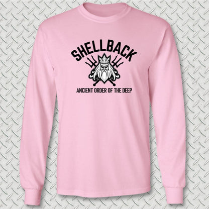 NavyHumor Long-sleeve S / Pink Shellback - Ancient Order of the Deep Long Sleeve Tee