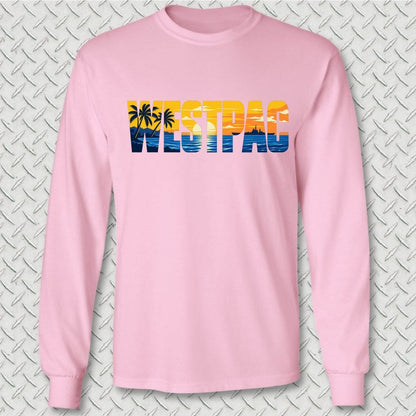 NavyHumor Long-sleeve S / Pink WESTPAC Sunset Long Sleeve Tee