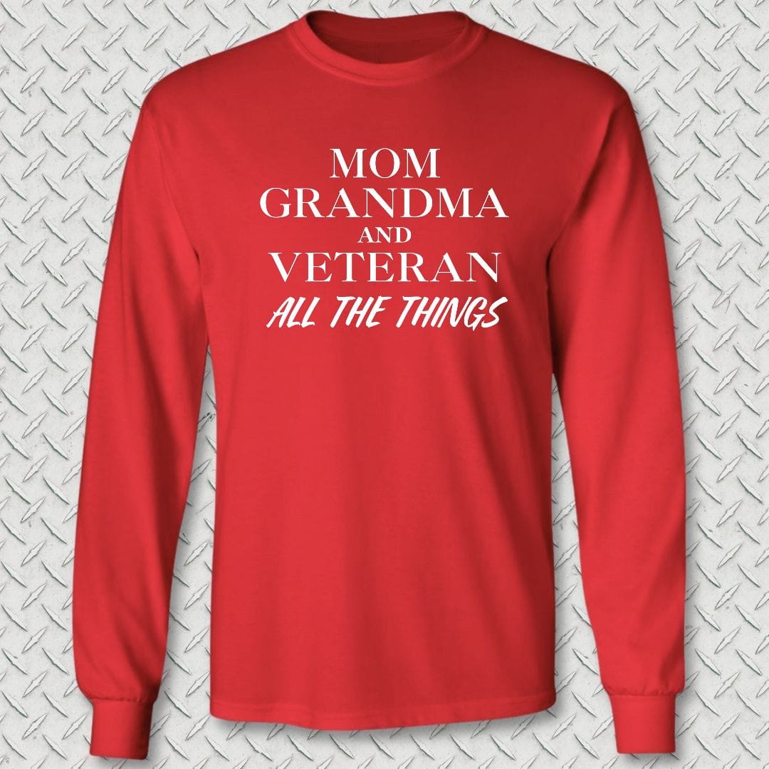 NavyHumor Long-sleeve S / Red All the Things Veteran Long Sleeve Tee
