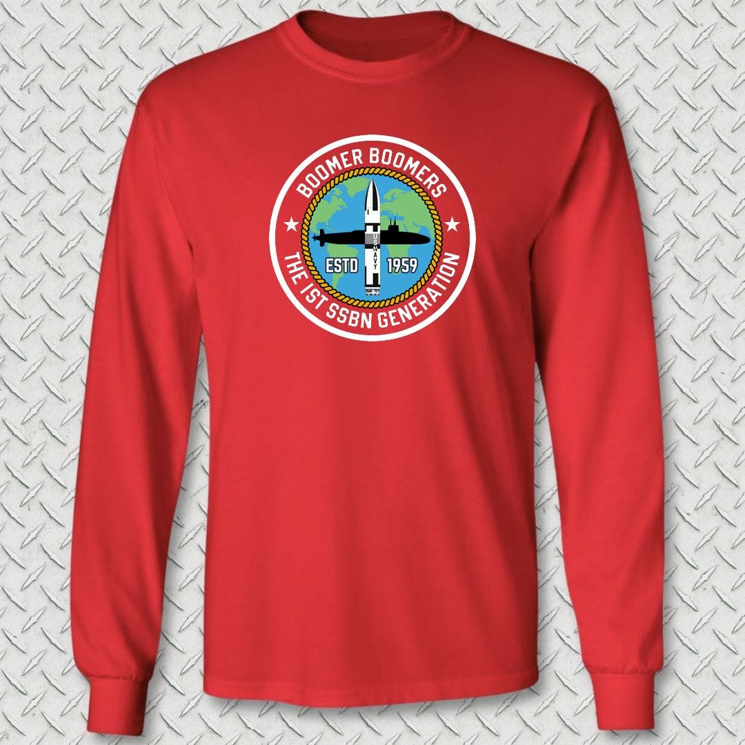 NavyHumor Long-sleeve S / Red Boomer Boomers Long Sleeve Tee