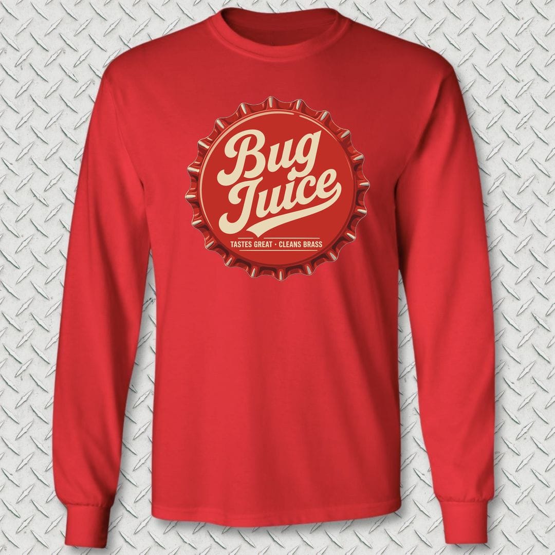 NavyHumor Long-sleeve S / Red Bug Juice Bottle Cap Long Sleeve Tee
