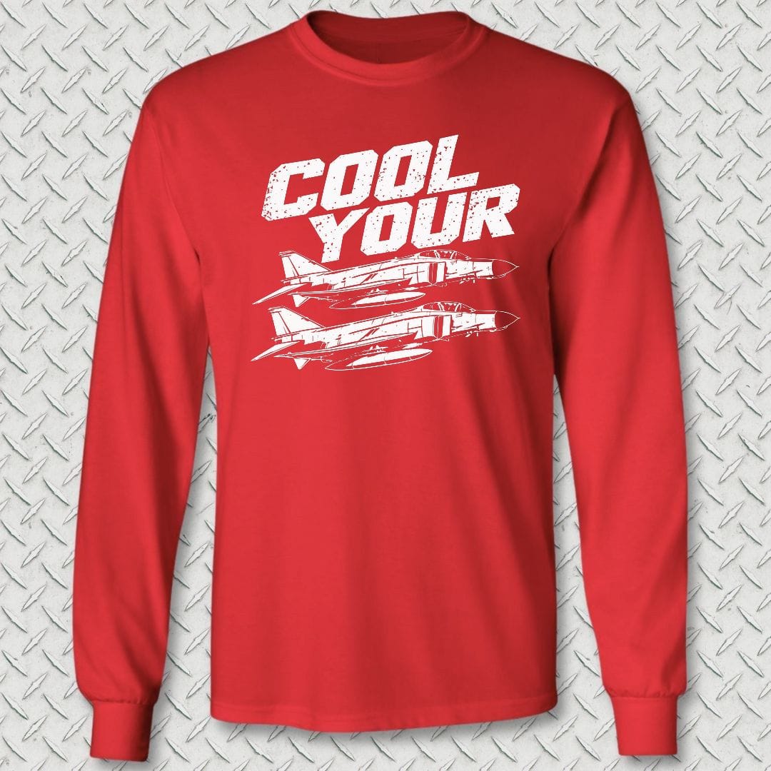 NavyHumor Long-sleeve S / Red Cool Your Jets Long Sleeve Tee