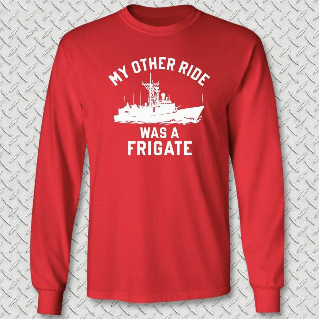NavyHumor Long-sleeve S / Red My Other Ride Was A Frigate Long Sleeve Tee