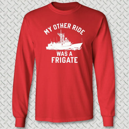 NavyHumor Long-sleeve S / Red My Other Ride Was A Frigate Long Sleeve Tee