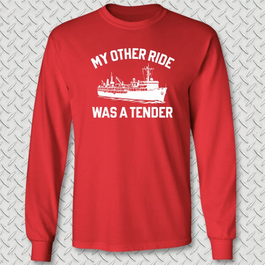 NavyHumor Long-sleeve S / Red My Other Ride Was A Tender Long Sleeve Tee