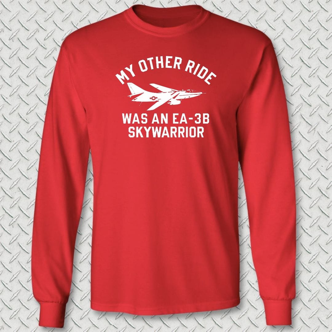 NavyHumor Long-sleeve S / Red My Other Ride Was An EA-3B Skywarrior Long Sleeve Tee