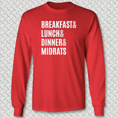 NavyHumor Long-sleeve S / Red Navy Meals Long Sleeve Tee