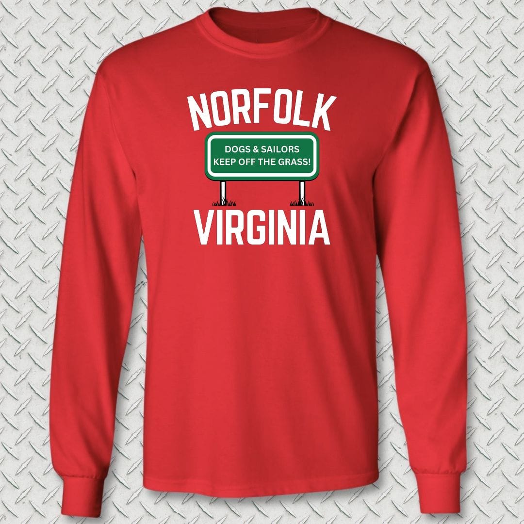 NavyHumor Long-sleeve S / Red Norfolk, Virginia Long Sleeve Tee