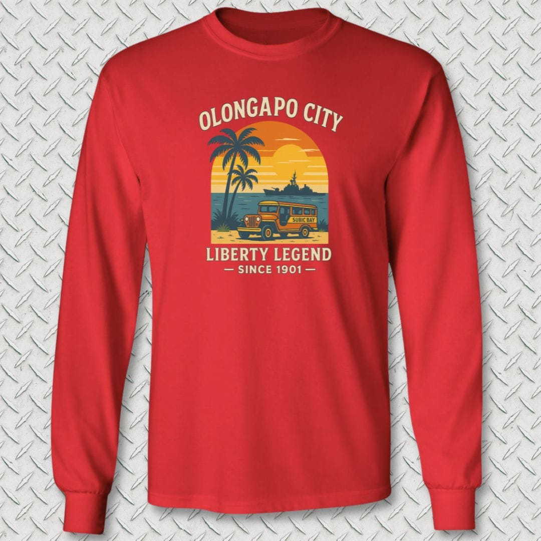 NavyHumor Long-sleeve S / Red Olongapo City - Liberty Legend Long Sleeve Tee