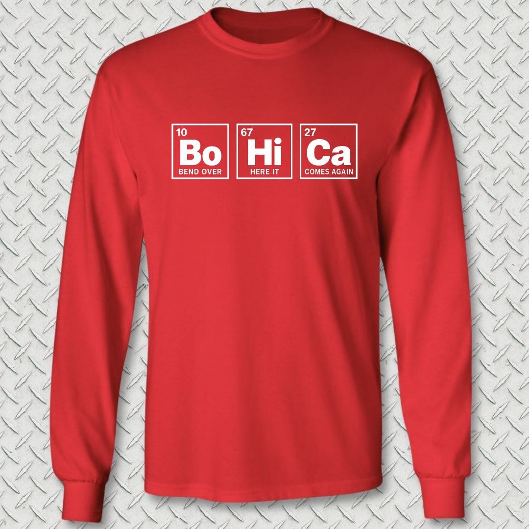 NavyHumor Long-sleeve S / Red Periodic BoHiCa Long Sleeve Tee
