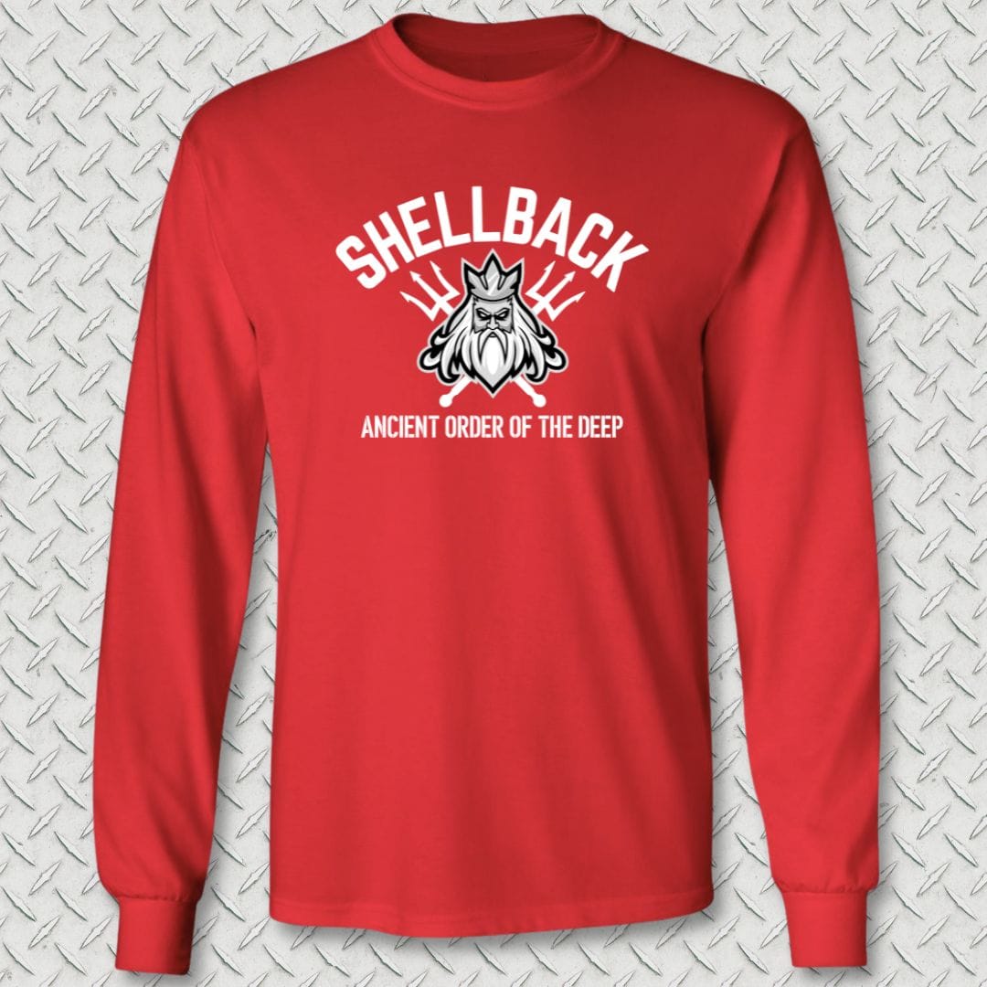 NavyHumor Long-sleeve S / Red Shellback - Ancient Order of the Deep Long Sleeve Tee