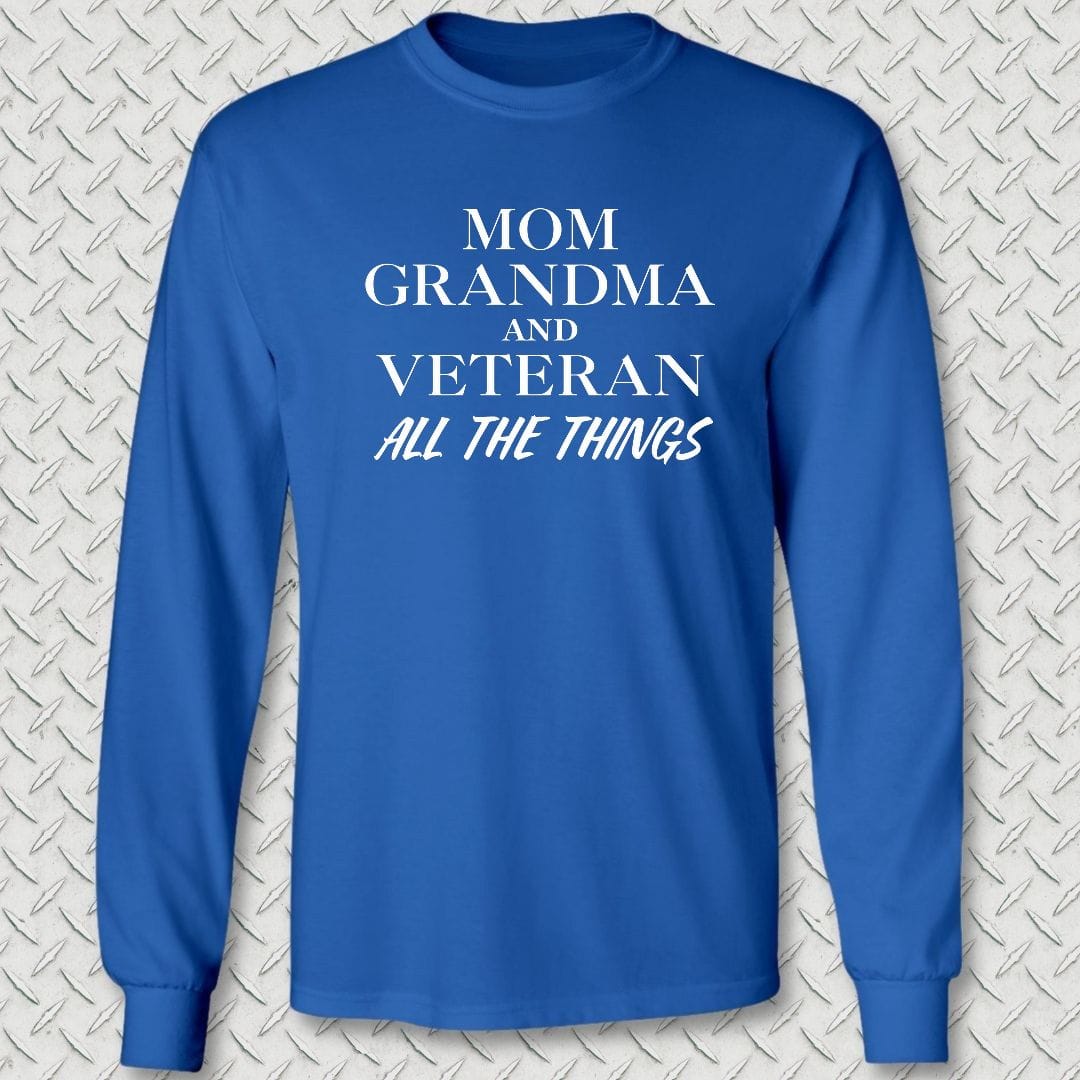 NavyHumor Long-sleeve S / Royal Blue All the Things Veteran Long Sleeve Tee