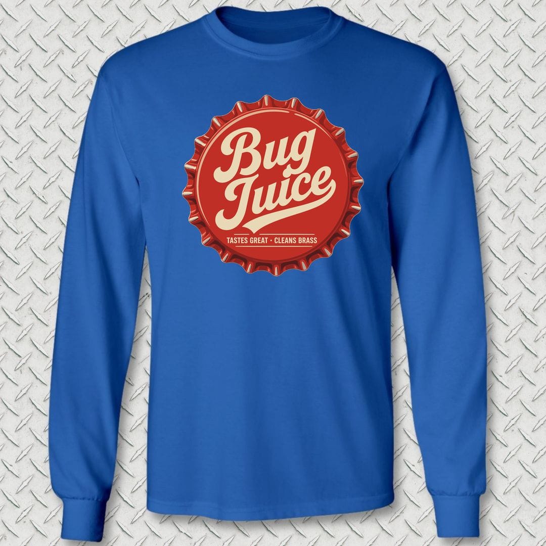 NavyHumor Long-sleeve S / Royal Blue Bug Juice Bottle Cap Long Sleeve Tee