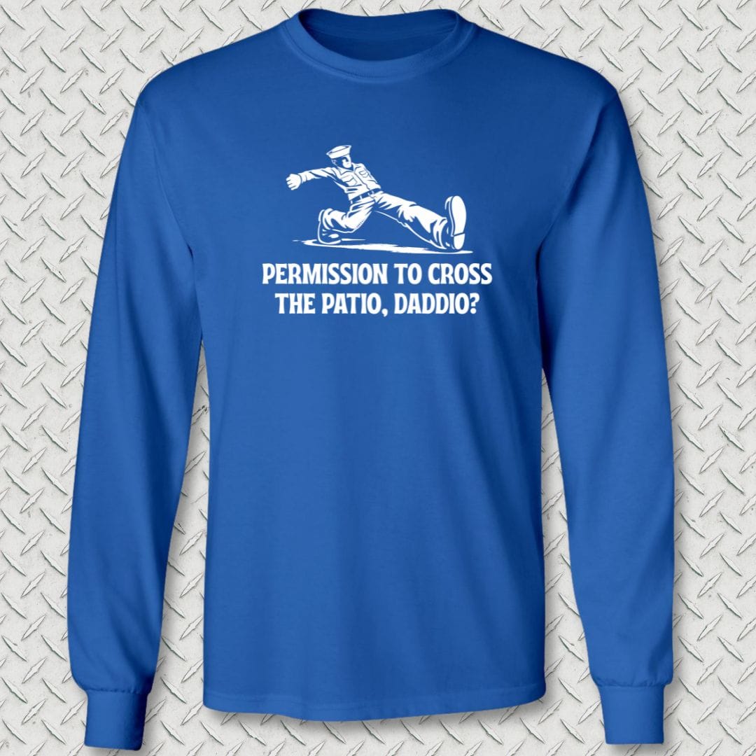 NavyHumor Long-sleeve S / Royal Blue Cross The Patio Daddio Long Sleeve Tee