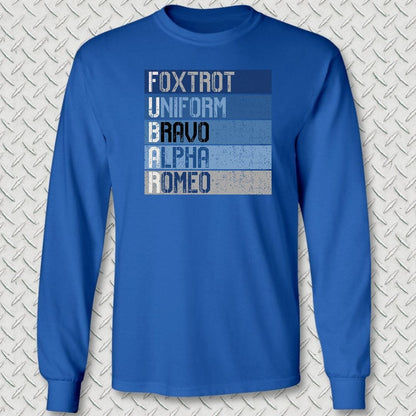 NavyHumor Long-sleeve S / Royal Blue FUBAR Blues Long Sleeve Tee