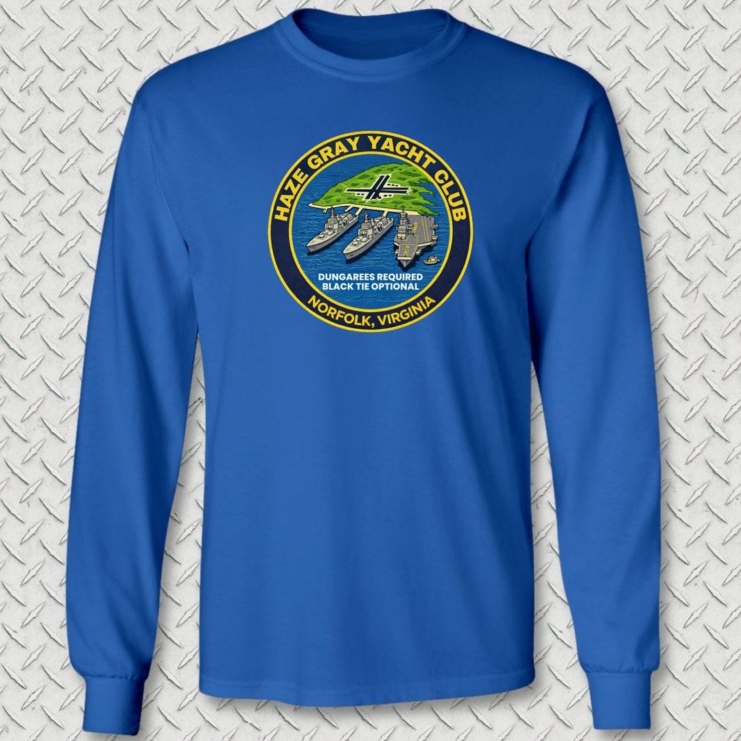 NavyHumor Long-sleeve S / Royal Blue Haze Gray Yacht Club - Norfolk Long Sleeve Tee