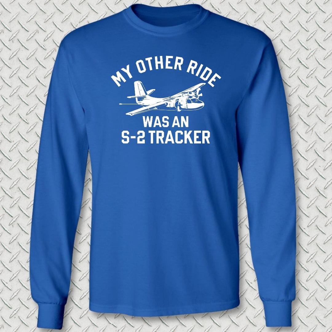 NavyHumor Long-sleeve S / Royal Blue My Other Ride Was A S-2 Tracker (Boom) Long Sleeve Tee
