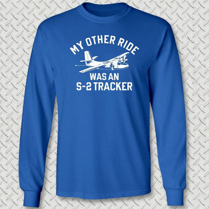 NavyHumor Long-sleeve S / Royal Blue My Other Ride Was A S-2 Tracker (Boom) Long Sleeve Tee