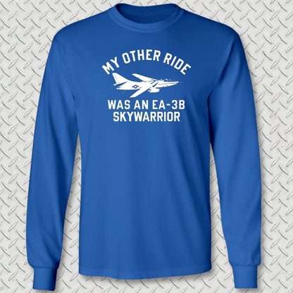 NavyHumor Long-sleeve S / Royal Blue My Other Ride Was An EA-3B Skywarrior Long Sleeve Tee