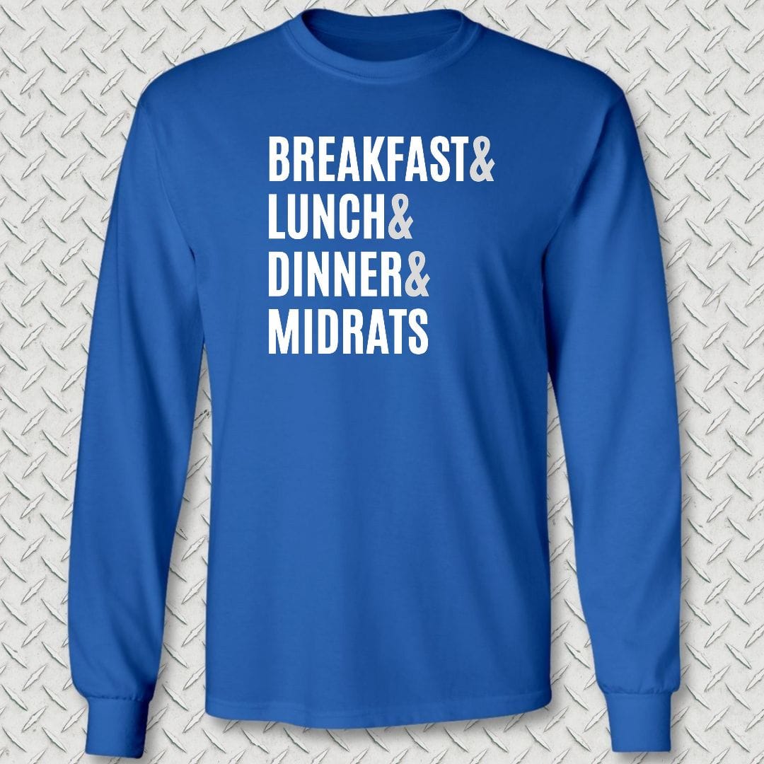 NavyHumor Long-sleeve S / Royal Blue Navy Meals Long Sleeve Tee