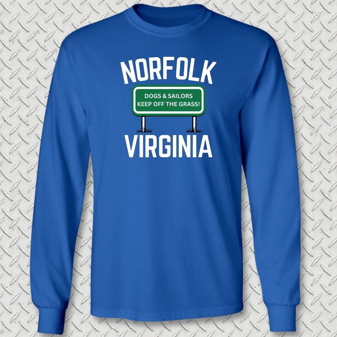 NavyHumor Long-sleeve S / Royal Blue Norfolk, Virginia Long Sleeve Tee