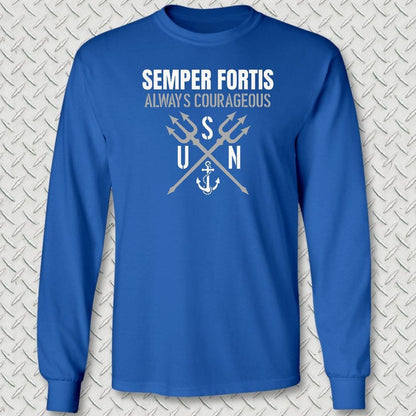 NavyHumor Long-sleeve S / Royal Blue Semper Fortis Long Sleeve Tee