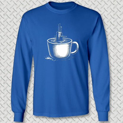 NavyHumor Long-sleeve S / Royal Blue Sub In A Cup Long Sleeve Tee