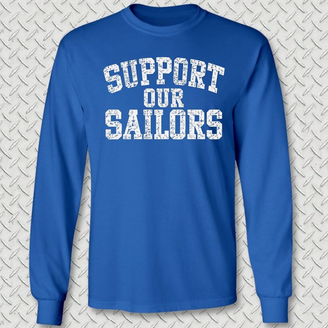 NavyHumor Long-sleeve S / Royal Blue Support Our Sailors Long Sleeve Tee
