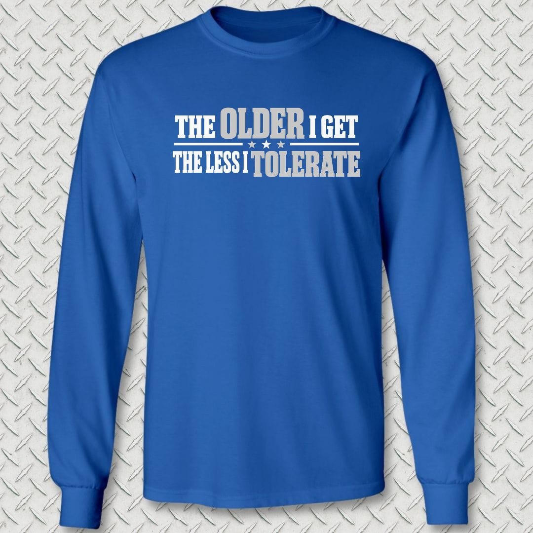 NavyHumor Long-sleeve S / Royal Blue The Less I Tolerate Long Sleeve Tee