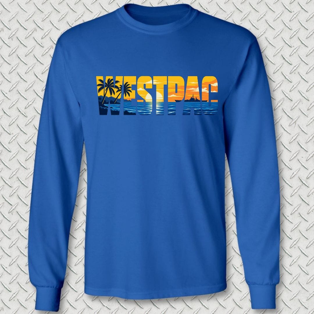 NavyHumor Long-sleeve S / Royal Blue WESTPAC Sunset Long Sleeve Tee