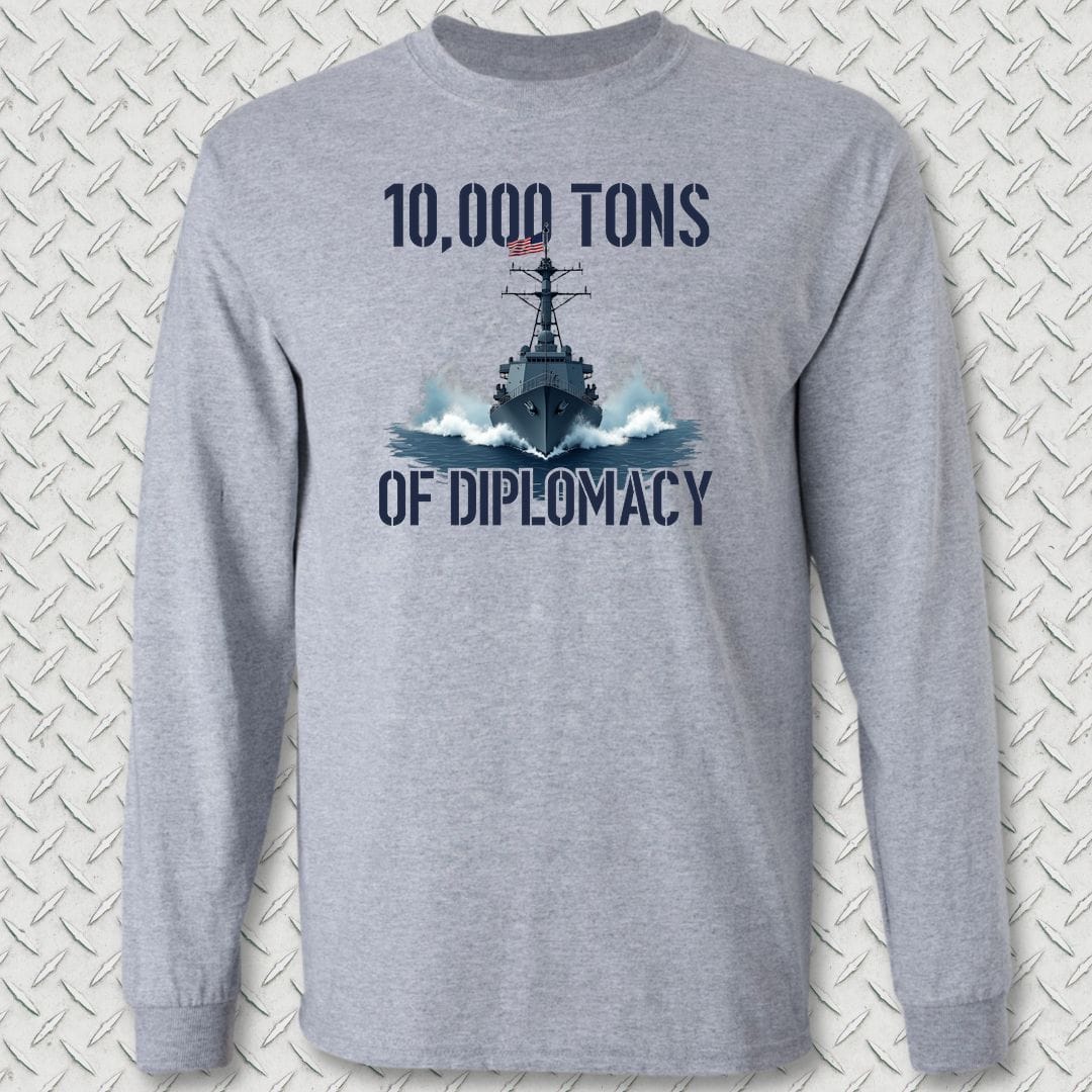NavyHumor Long-sleeve S / Sport Grey Destroyer Diplomacy Long Sleeve Tee